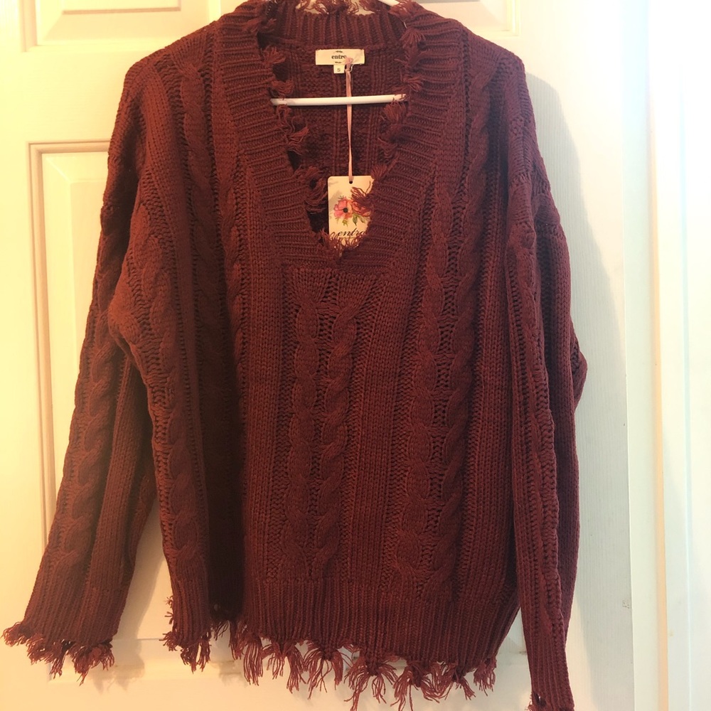 Distressed Oversized Sweater